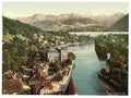 Vintage Thun and the Alps Bernese Oberland A4 Photo Print
