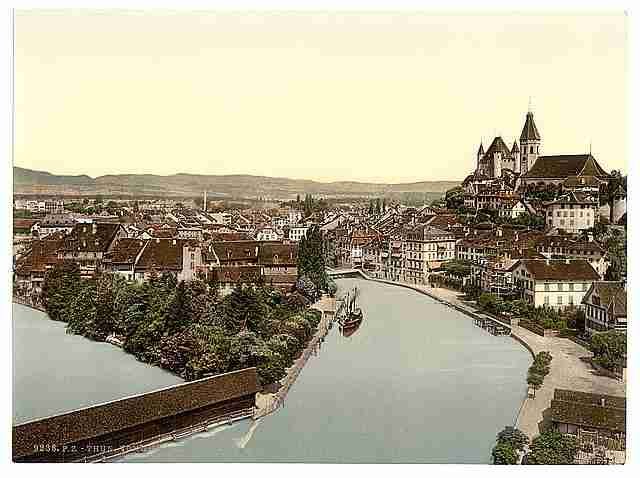 Vintage Thun from the Thunerhof Bernese Oberland A4 Photo Print