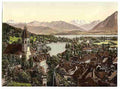 Vintage Thun general view I Bernese Oberland A4 Photo Print