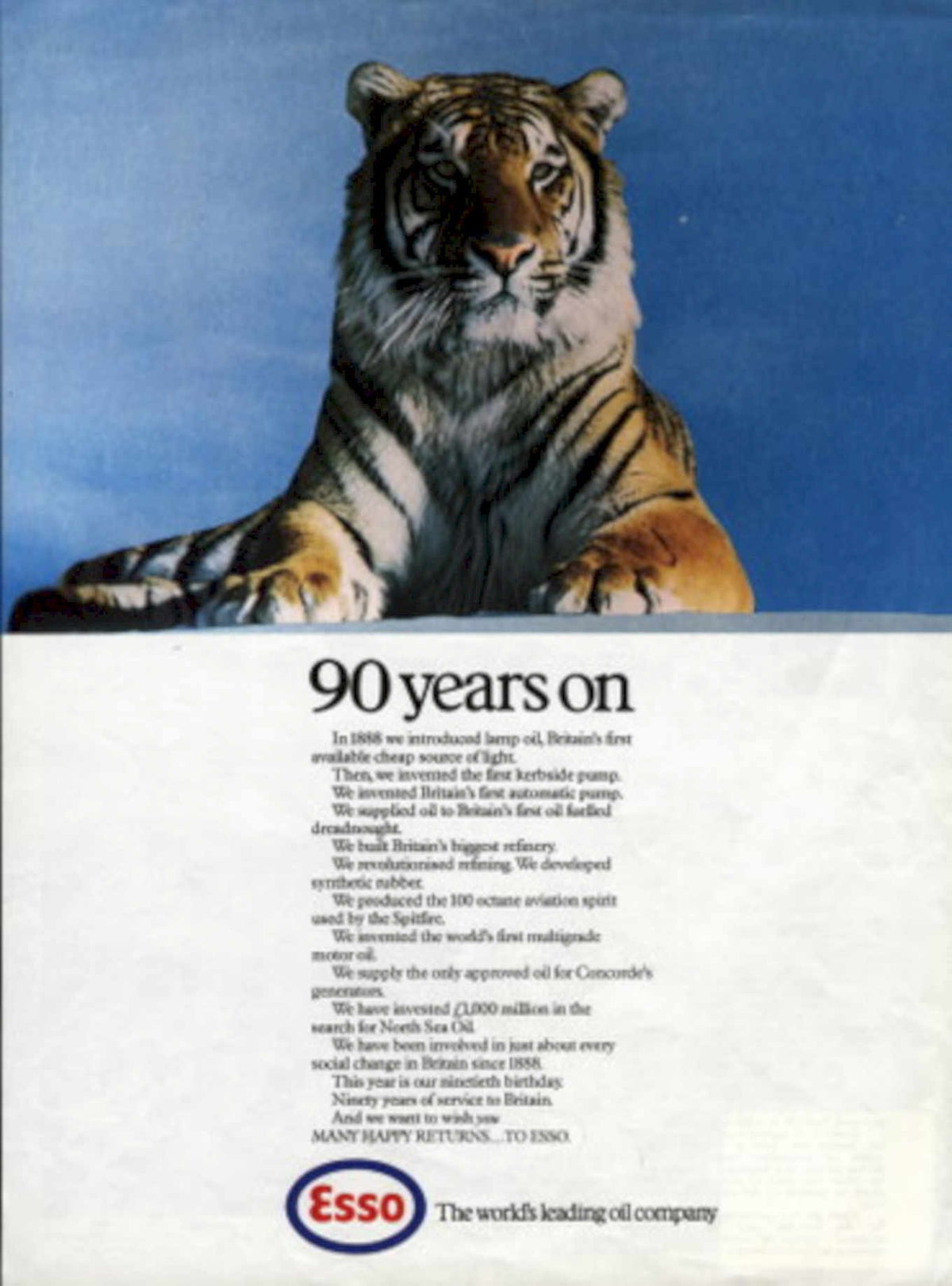 Vintage Tiger Esso 1970s Vintage Retro Advert