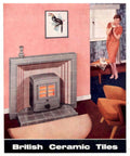 Vintage Tiles Fireplace 1950s Vintage Retro Advert Poster