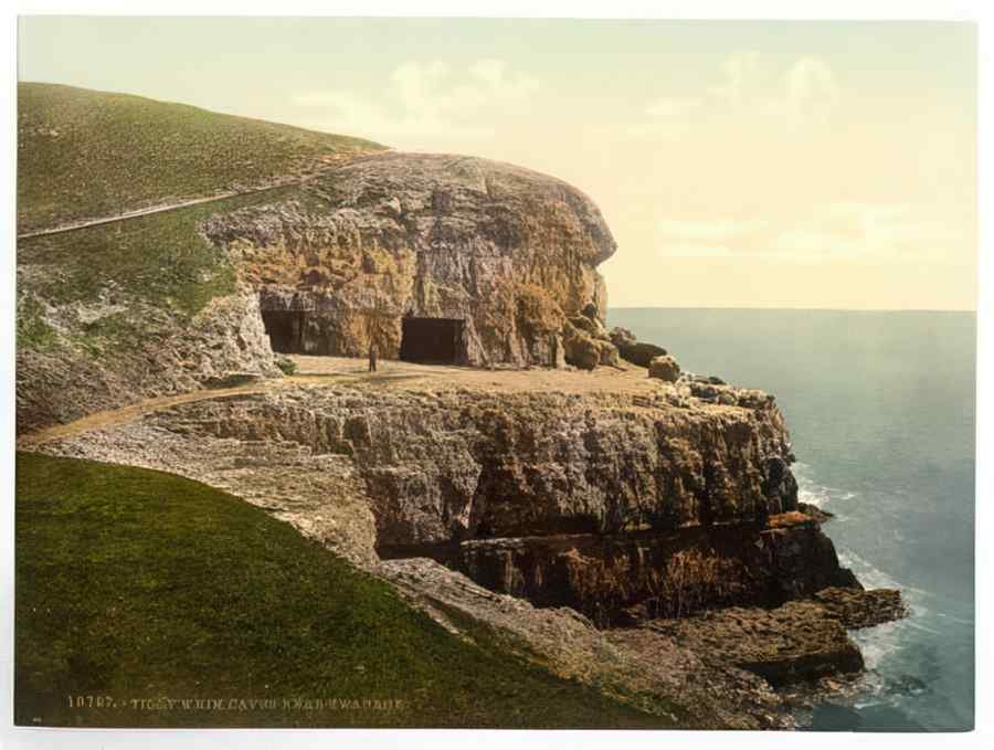 Vintage Tilly Whim Caves Swanage England A4 Photo Print