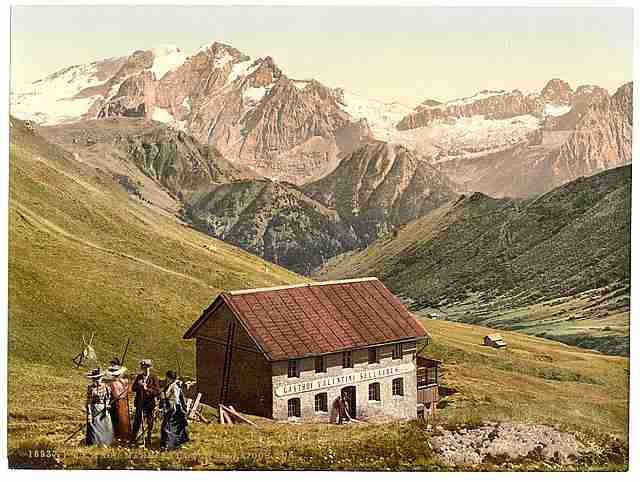 Vintage Tirol Marmolata vom Sellajoch Aus A4 Photo Print