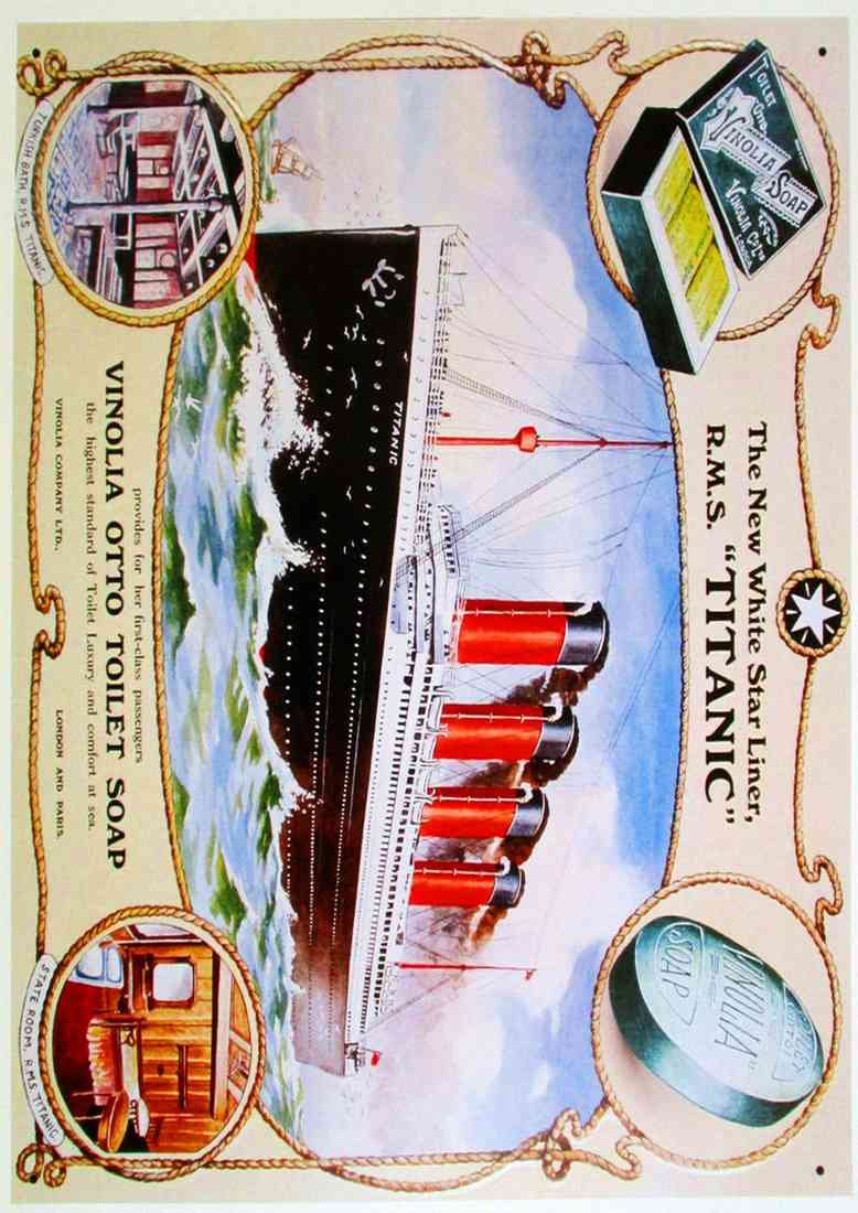 Vintage Titanicm USE crop A4 Photo Print