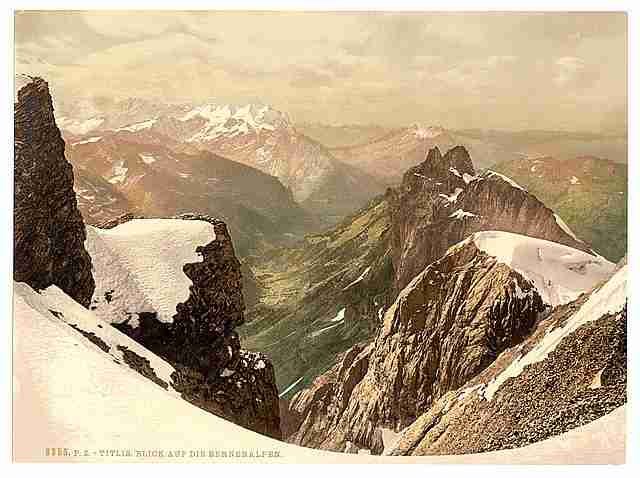 Vintage Titlis Bernese Oberland 2 A4 Photo Print