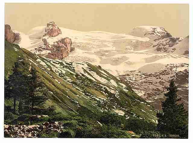 Vintage Titlis Bernese Oberland A4 Photo Print