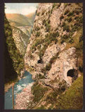 Vintage Toscolana Valley roads and tunnels Lake Garda A4 Photo Print