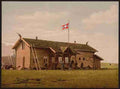 Vintage Tourists house Spitzbergen A4 Photo Print