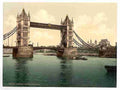 Vintage Tower Bridge III open London A4 Photo Print