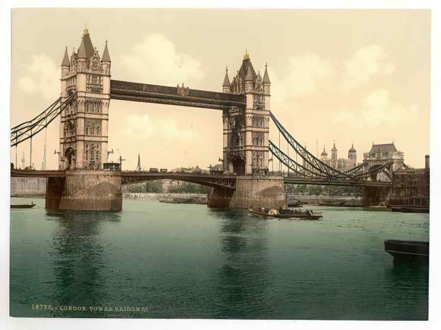 Vintage Tower Bridge Iiilondon England A4 Photo Print