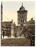 Vintage Tower arch Lubeck A4 Photo Print