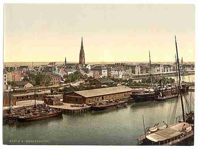 Vintage Town Bremerhafen Hanover A4 Photo Print