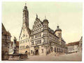 Vintage Town Hall Rothenburg Bavaria A4 Photo Print