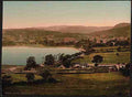 Vintage Town and lake Bala A4 Photo Print