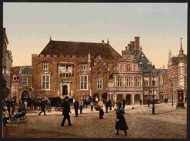 Vintage Town hall Haarlem A4 Photo Print