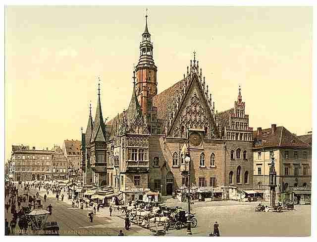 Vintage Town hall I Breslau Silesia A4 Photo Print