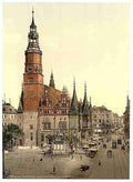 Vintage Town hall II Breslau Silesia A4 Photo Print