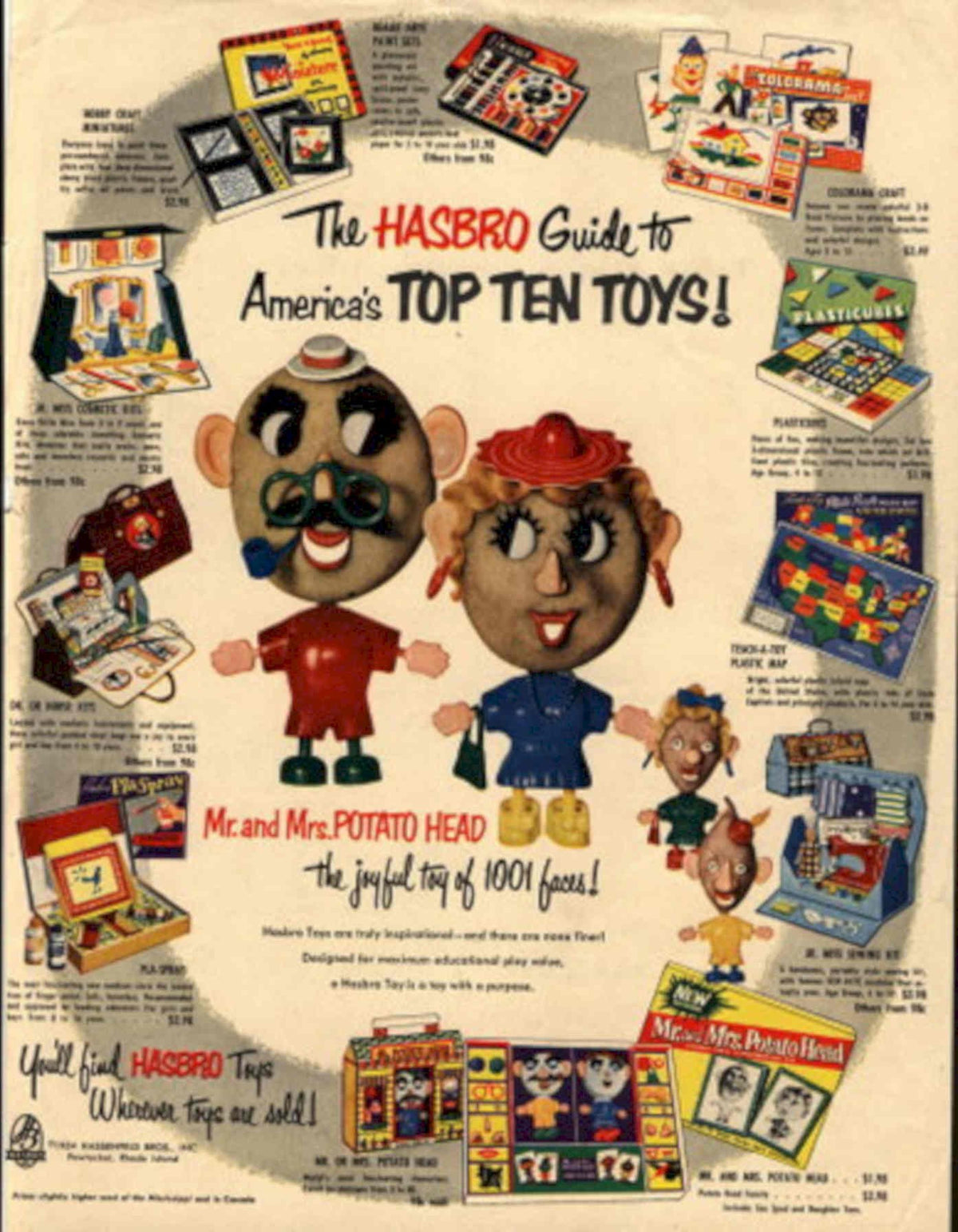 Vintage Toys 1966 1950s Vintage Retro Advert Poster