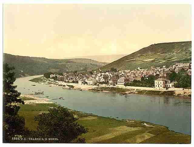Vintage Traben Moselle valley of A4 Photo Print