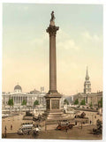 Vintage Trafalgar Square And National Gallery London England A4 Photo Print