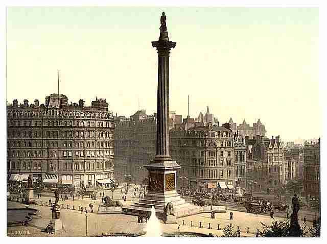 Vintage Trafalgar Square London A4 Photo Print
