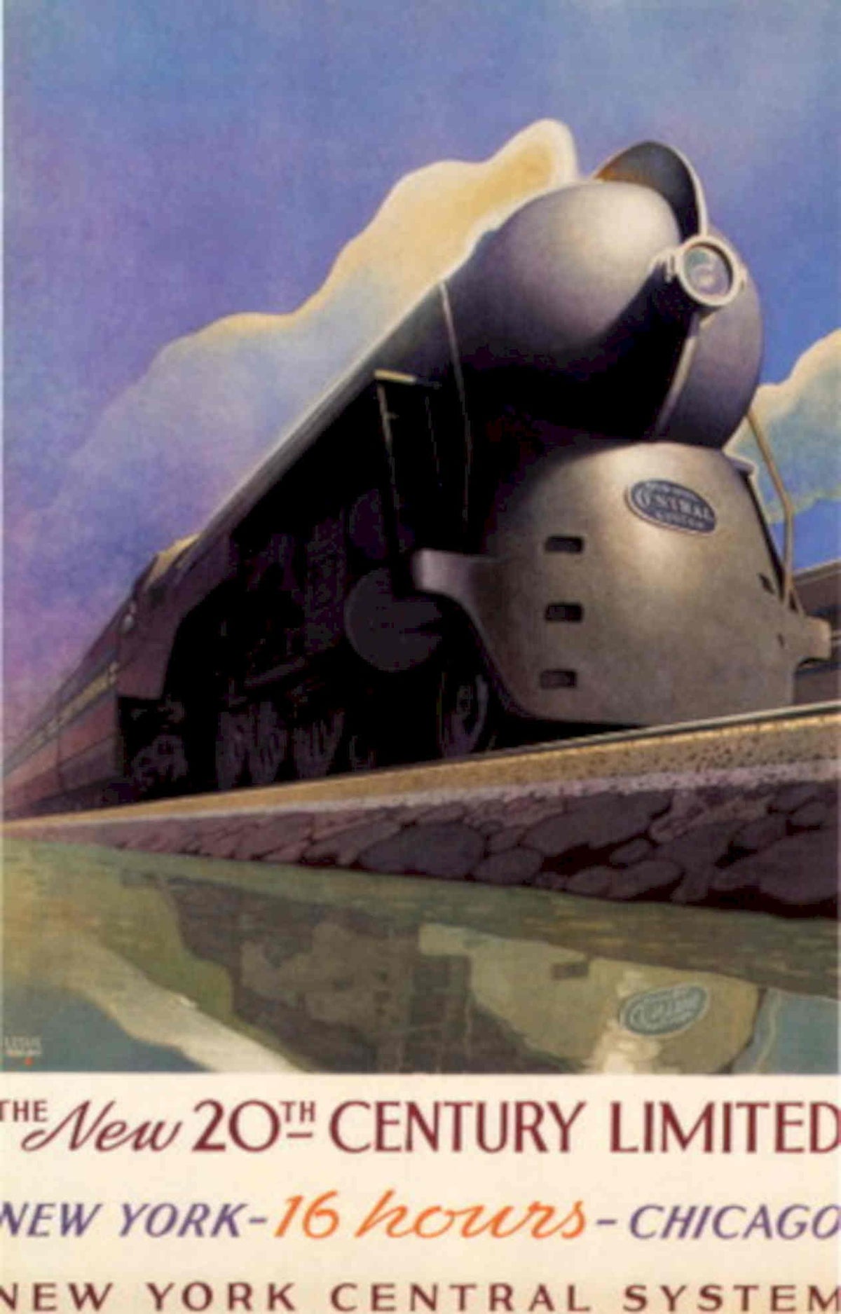 Vintage Train Central 1930s Vintage Retro Advert Poster