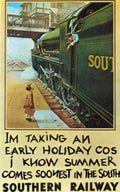 Vintage Train Holiday 1940s Vintage Retro Advert Poster