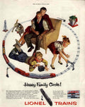 Vintage Trains Family 1950s Vintage Retro Advert Poster