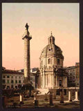 Vintage Trajans Pillar Rome A4 Photo Print