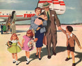 Vintage Travel Plane 1 1950s Vintage Retro Advert Poster