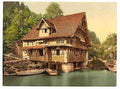 Vintage Treib chalet on lake Lake Lucerne A4 Photo Print