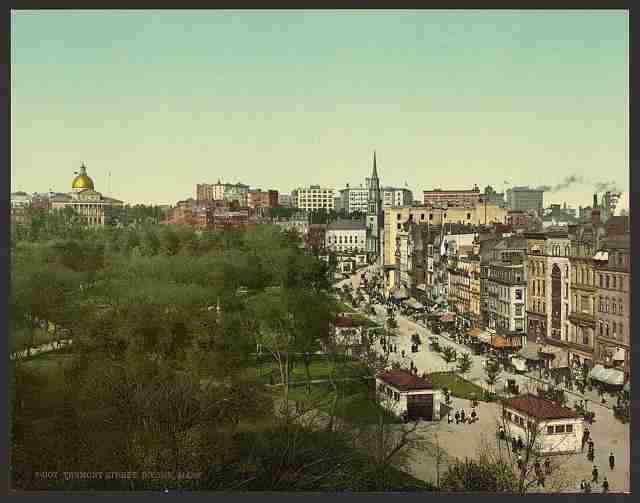 Vintage Tremont Street Boston Mass A4 Photo Print