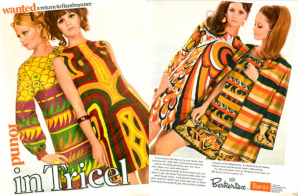 Vintage Tricel Berkertex 1960s Vintage Retro Advert