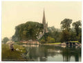 Vintage Trinity Church From The River Stratfordonavon England A4 Photo Print