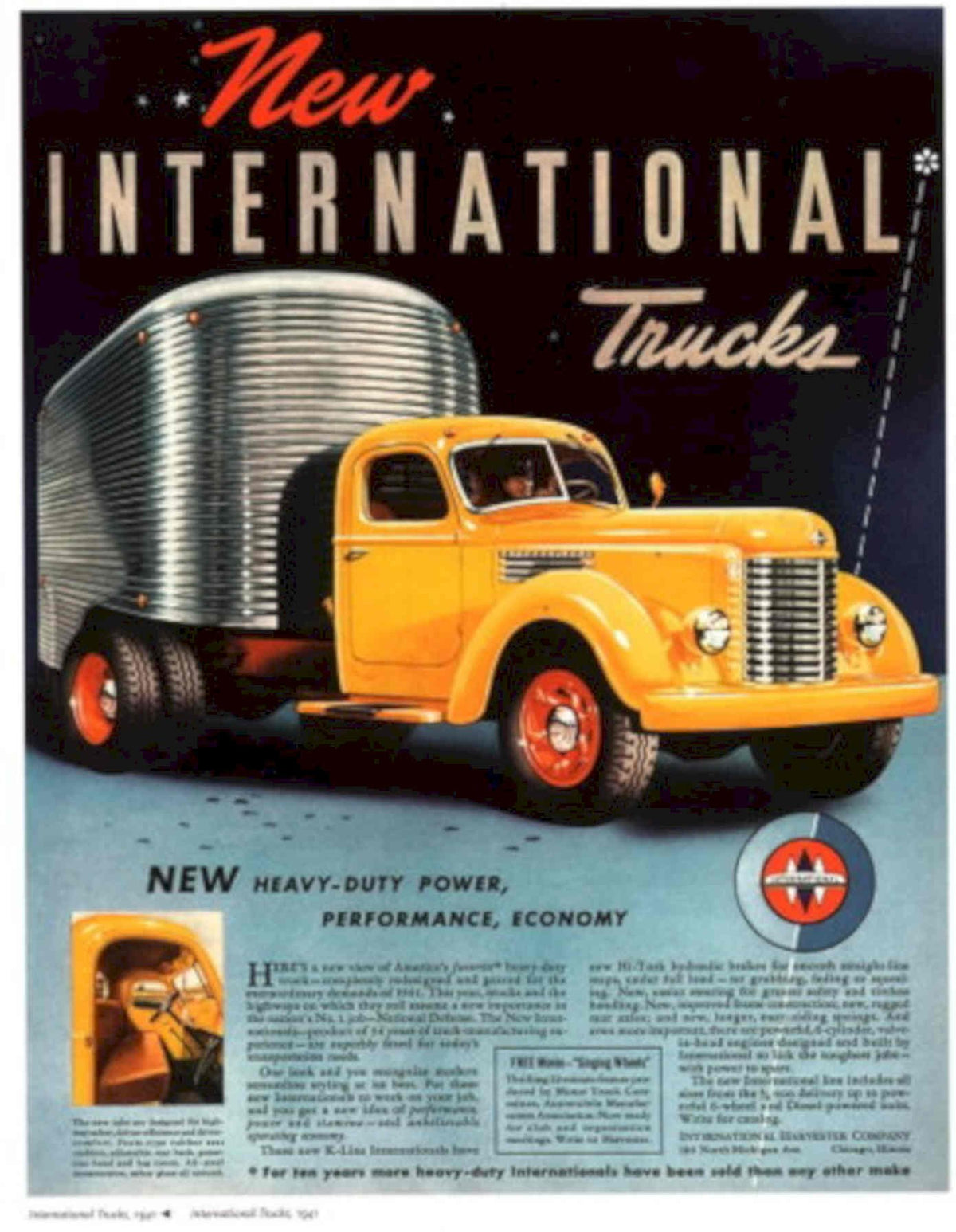 Vintage Truck Power 1940s Vintage Retro Advert Poster