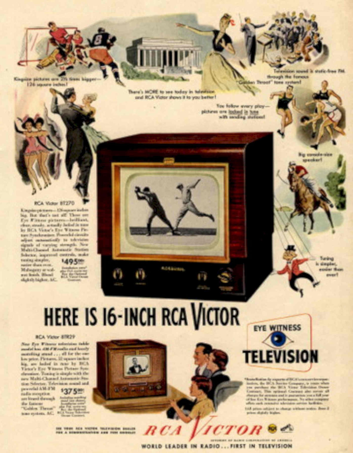 Vintage Tv Eyes 1940s Vintage Retro Advert Poster