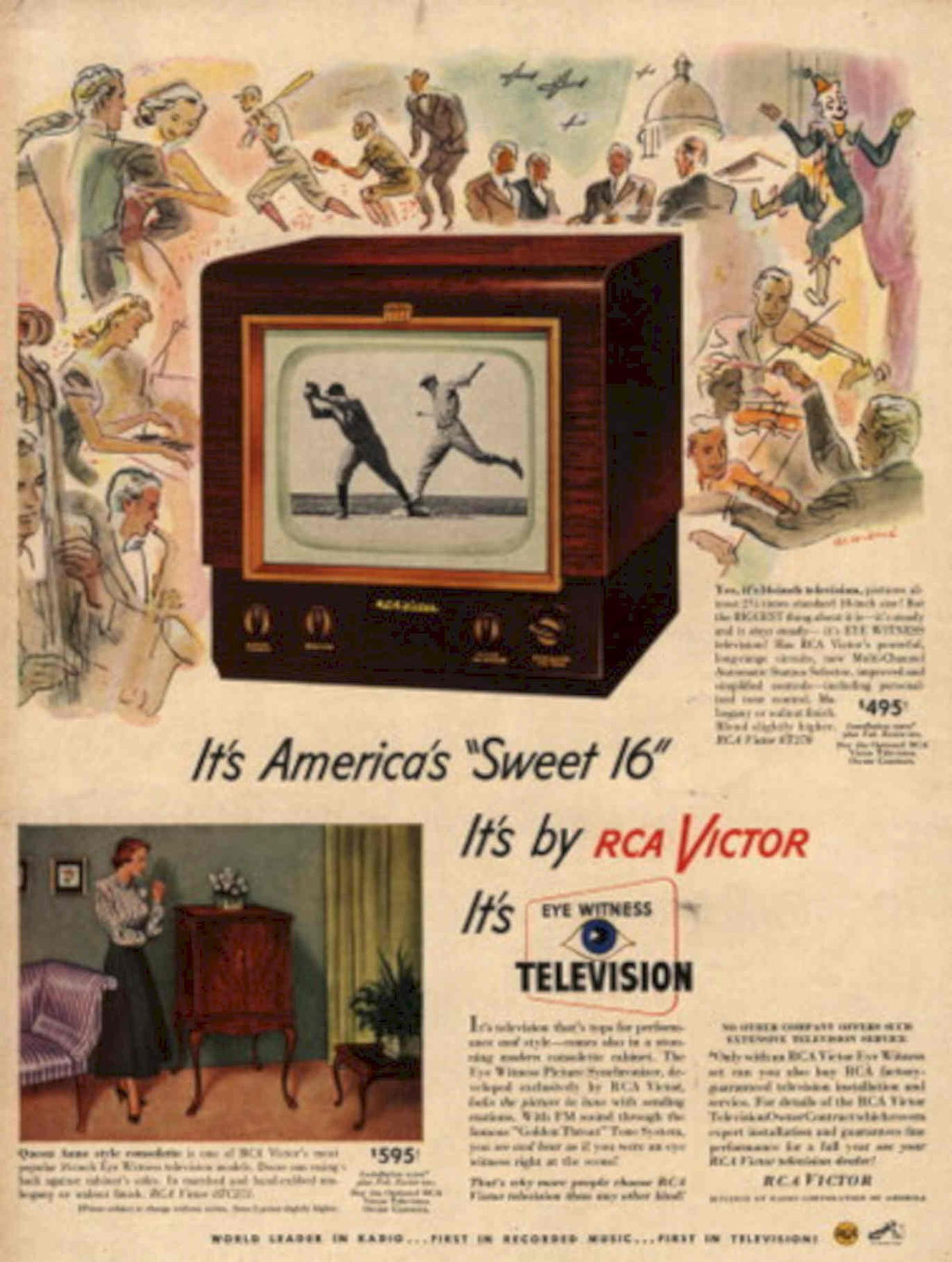 Vintage Tv Sweet16 1940s Vintage Retro Advert Poster