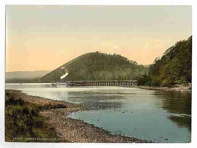 Vintage Ullswater Pooley Bridge Pier Lake District A4 Photo Print