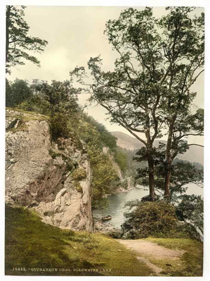 Vintage Ullswater Stybarrow Crag Lake District England A4 Photo Print