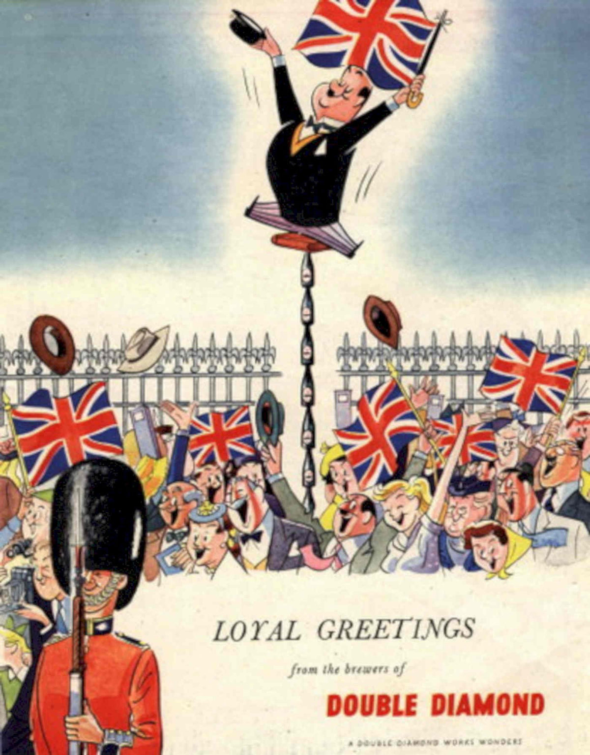 Vintage Union Jack 1950s Vintage Retro Advert Poster