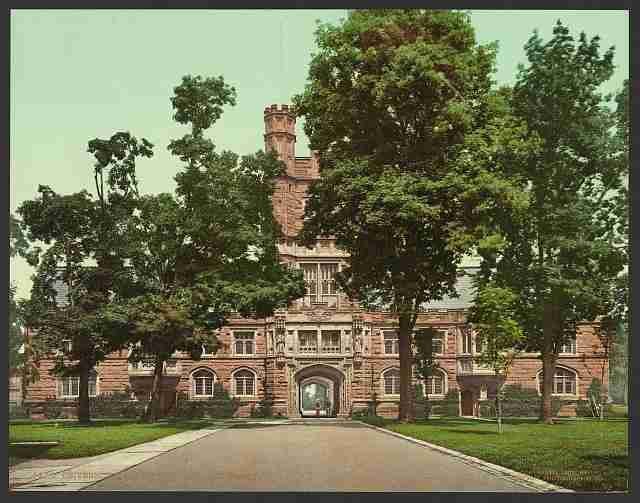 Vintage University Library Princeton University A4 Photo Print