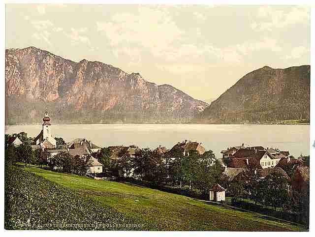 Vintage Unterach II Upper Austria A4 Photo Print