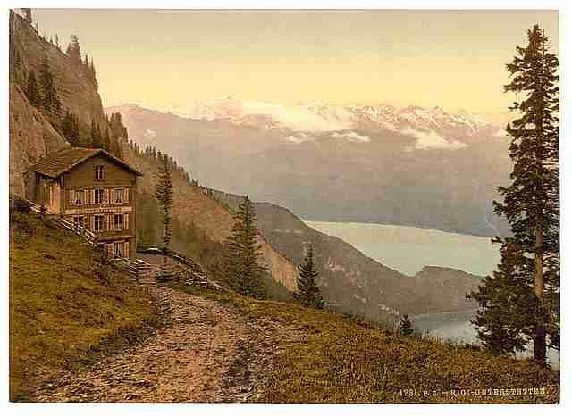 Vintage Unterstetten Rigi A4 Photo Print