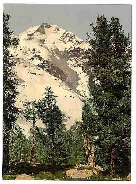 Vintage Upper Engadine Bernina Grisons A4 Photo Print