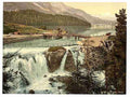 Vintage Upper Engadine Falls of the Inn Grisons A4 Photo Print