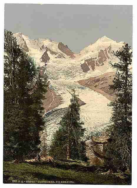 Vintage Upper Engadine Roseg Glacier Grisons 2 A4 Photo Print