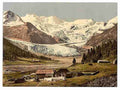 Vintage Upper Engadine Roseg Glacier Grisons A4 Photo Print