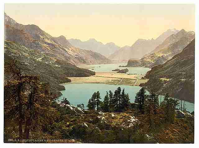 Vintage Upper Engadine Silvaplana II Grisons A4 Photo Print