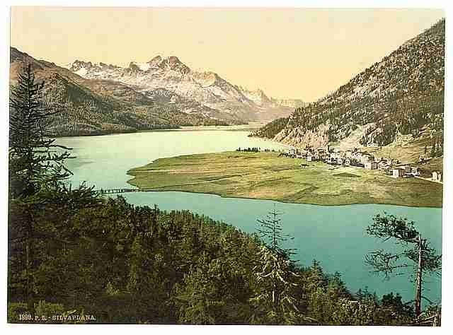 Vintage Upper Engadine Silvaplana III Grisons A4 Photo Print