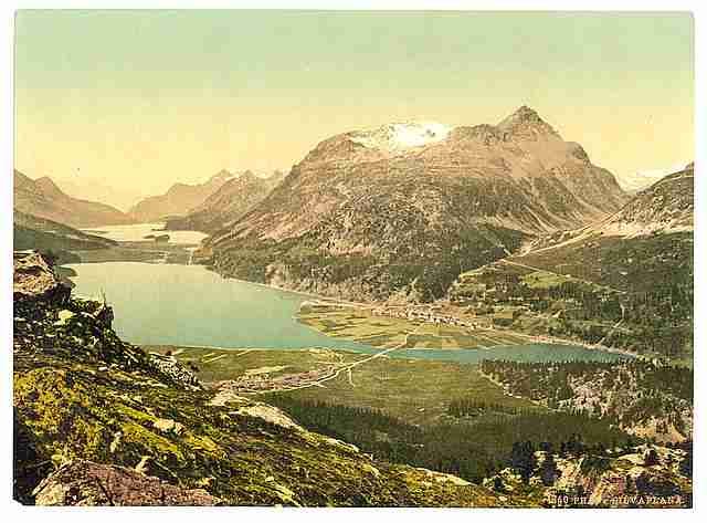 Vintage Upper Engadine Silvaplana IV Grisons A4 Photo Print